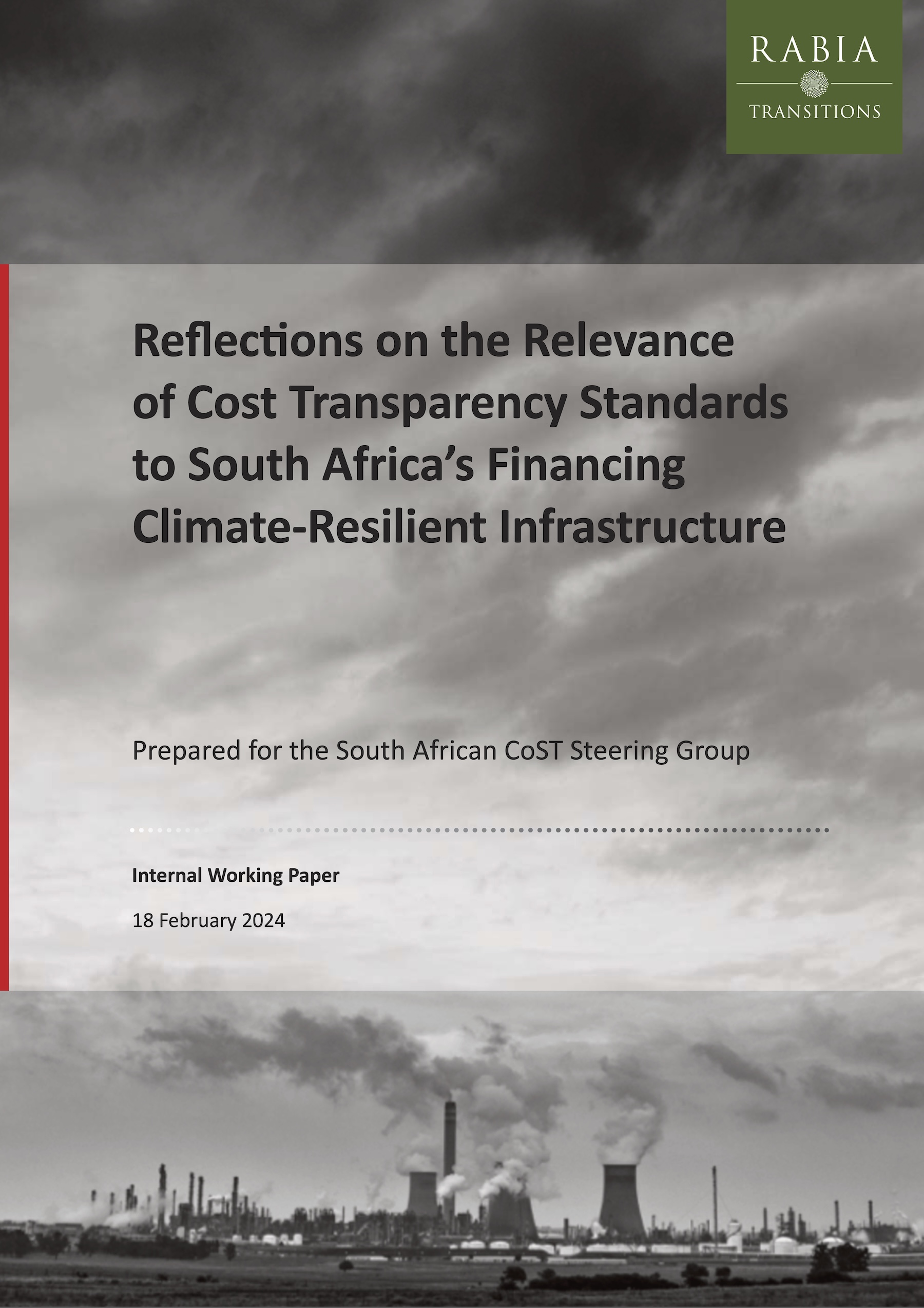 Reflections on the Relevance of Cost Transparency Standards to South Africa’s Financing Climate‐Resilient Infrastructure